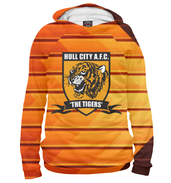 Женское худи с изображением Tigers Hull City цвета Белый