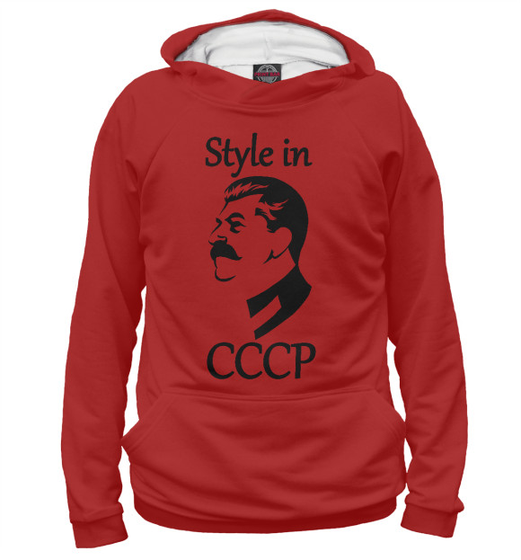 Женское худи с изображением Style in red цвета Белый