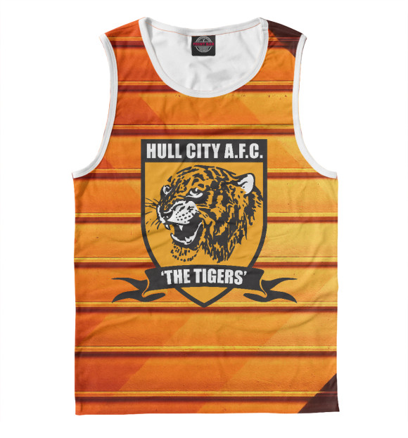 Мужская майка с изображением Tigers Hull City цвета Белый