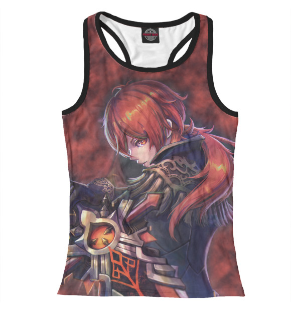 Женская майка-борцовка с изображением Diluc - Genshin Impact цвета Белый