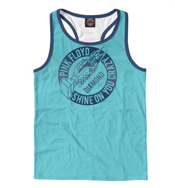 Мужская майка-борцовка с изображением Pink Floyd цвета Белый