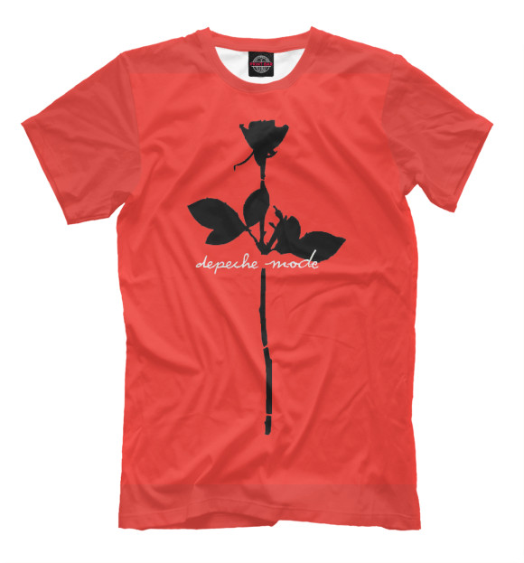 Мужская футболка с изображением Depeche Mode цвета Темно-розовый