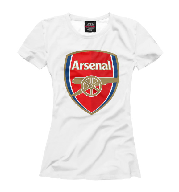 Футболка для девочек с изображением FC Arsenal Logo цвета Белый