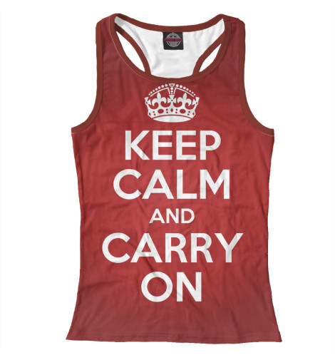 

Майки борцовки Print Bar, Белый, Keep calm and carry on