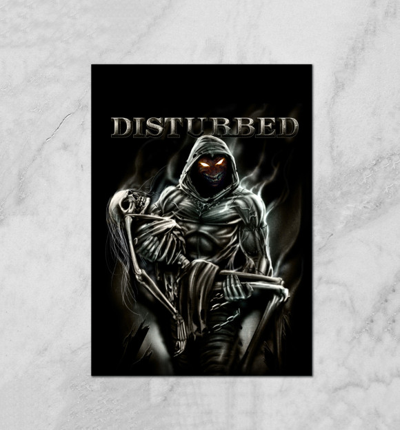 Плакат с изображением Disturbed цвета Белый