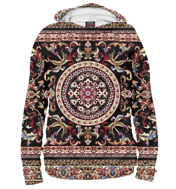 Мужское худи с изображением Шикарный Ковер цвета Белый