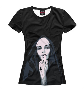Женская футболка Монахиня