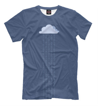 Мужская футболка Цифровой дождь
