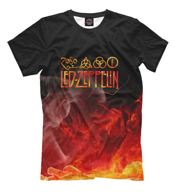 Футболка для мальчиков с изображением Led Zeppelin цвета Белый