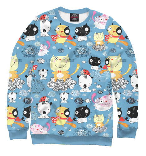 

Свитшоты Print Bar, Белый, Кошечки