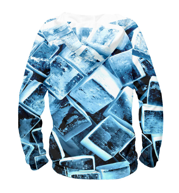 Женское худи с изображением Кубики льда цвета Белый