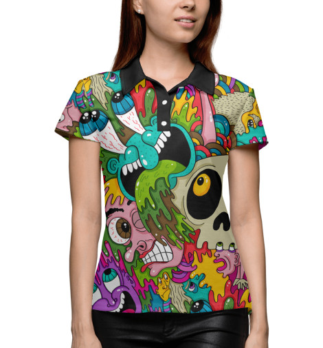 

Поло Print Bar, Белый, Стикеры