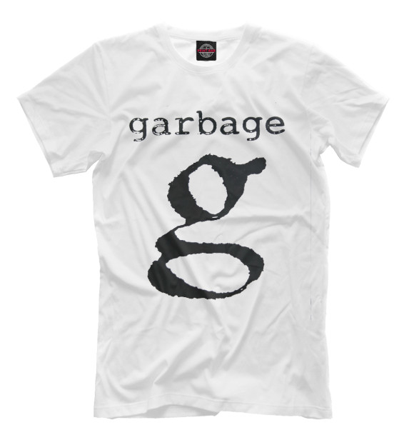 Мужская футболка с изображением G - Garbage цвета Молочно-белый