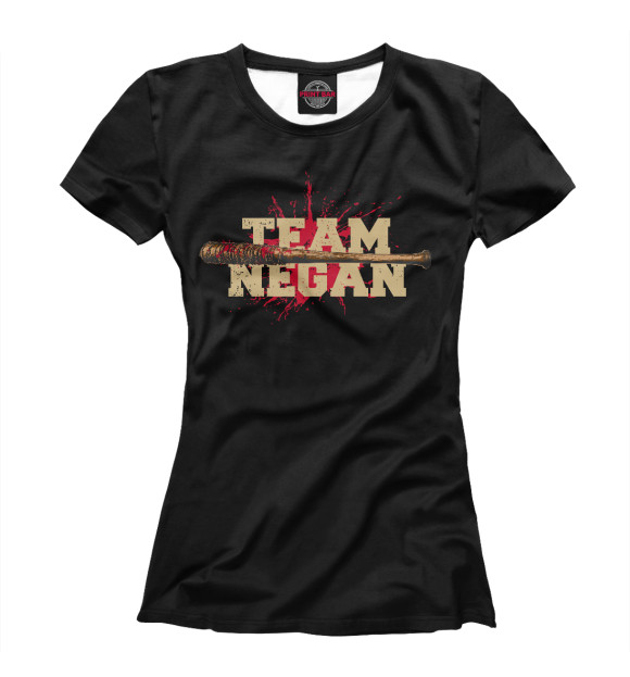 Женская футболка с изображением Team Negan цвета Белый