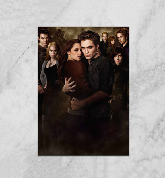 Плакат с изображением Сумерки цвета Белый