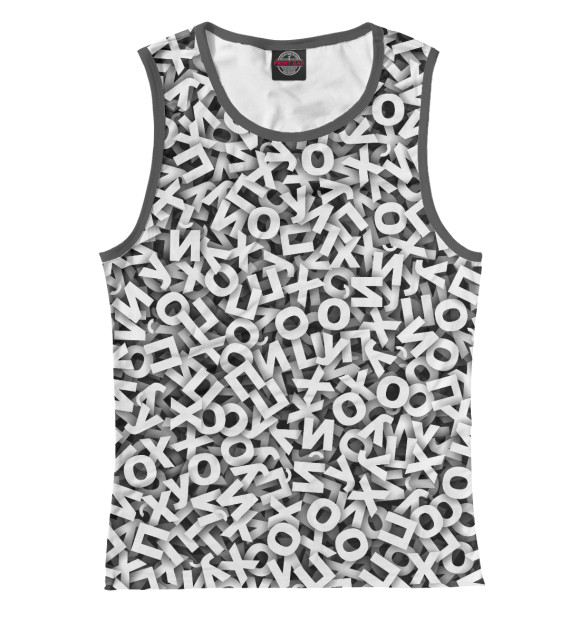 Майка для девочки с изображением Буквы йухоп цвета Белый