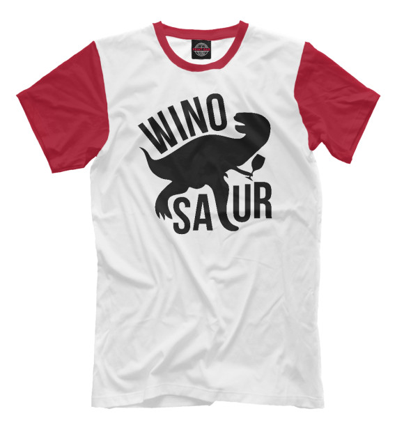 Мужская футболка с изображением Winosaur цвета Молочно-белый