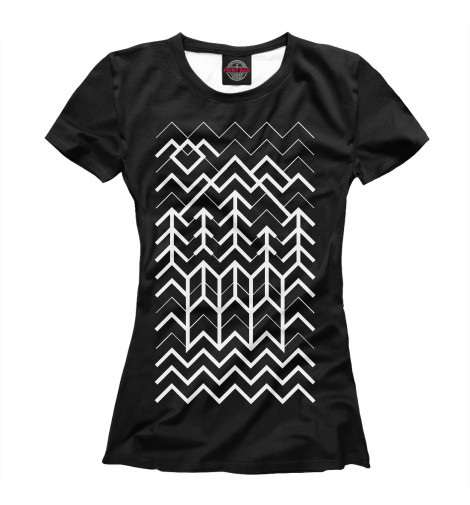 

Футболки Print Bar, Белый, Лес Твин Пикс