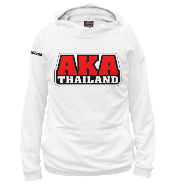 Мужское худи с изображением AKA Thailand цвета Белый