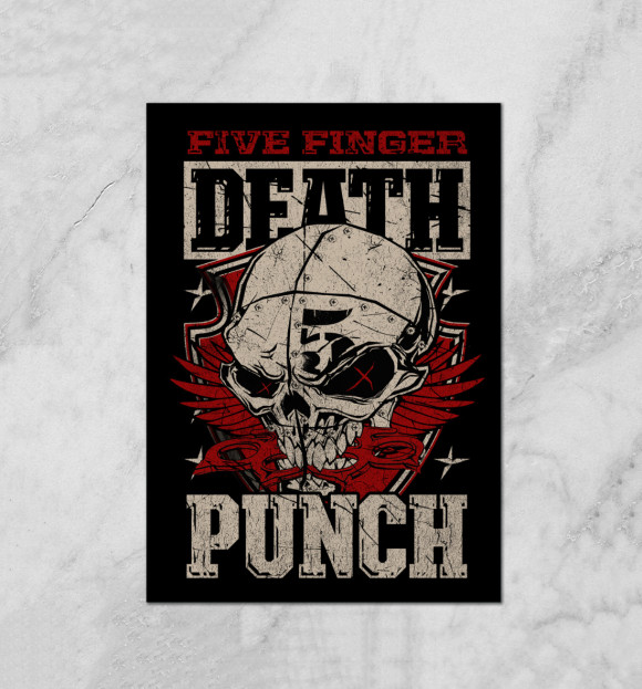 Плакат с изображением Five Finger Death Punch цвета Белый