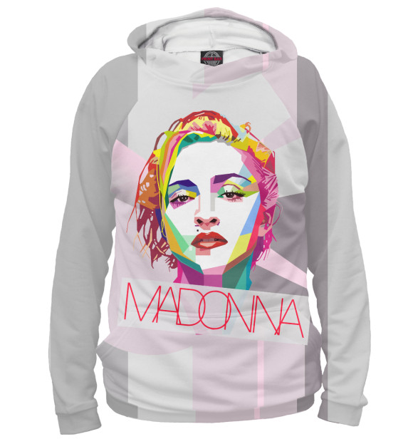 Женское худи с изображением Madonna цвета Белый