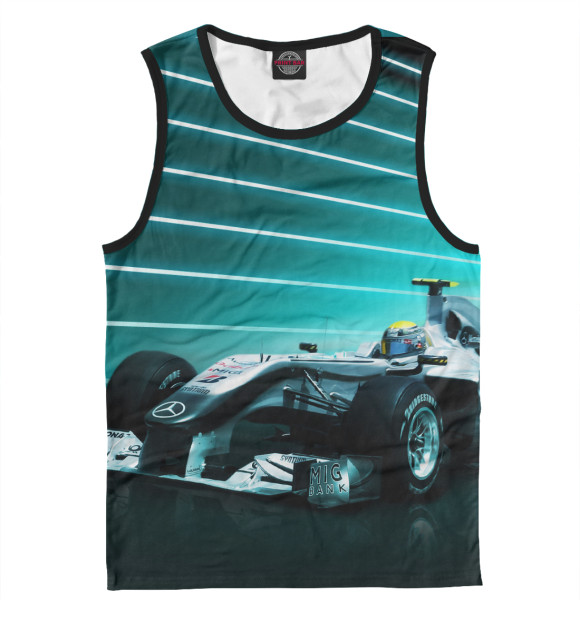 Майка для мальчика с изображением Formula 1 цвета Белый