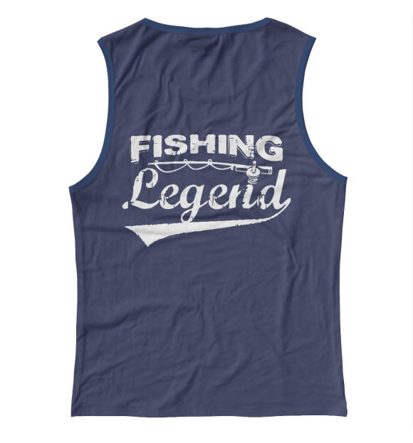 Женская майка с притом Fishing legend цвета Белый Женская майка с изображением Fishing legend цвета Белый
