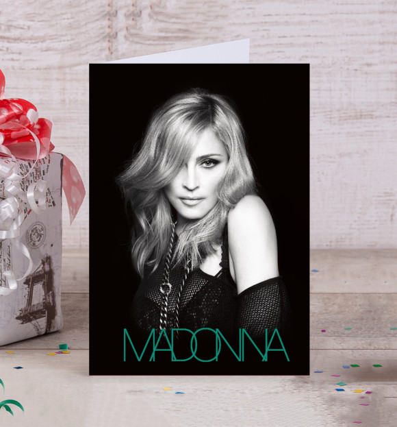 Открытка с изображением Madonna цвета Белый