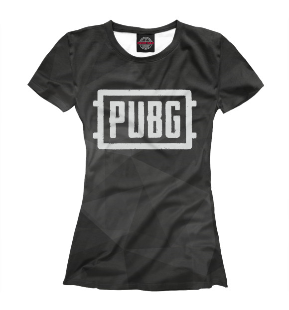 Женская футболка с изображением PUBG Black Abstract 2 цвета Белый