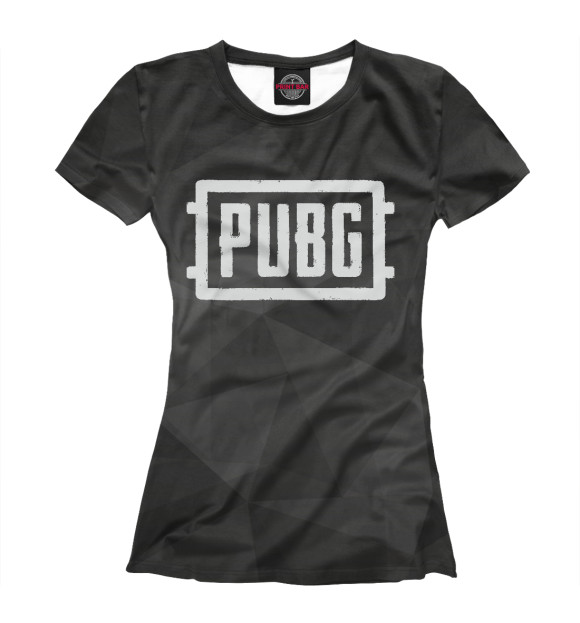 Футболка для девочек с изображением PUBG Black Abstract 2 цвета Белый