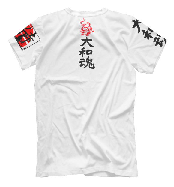 Мужская футболка с изображением Japan Samurai цвета Белый
