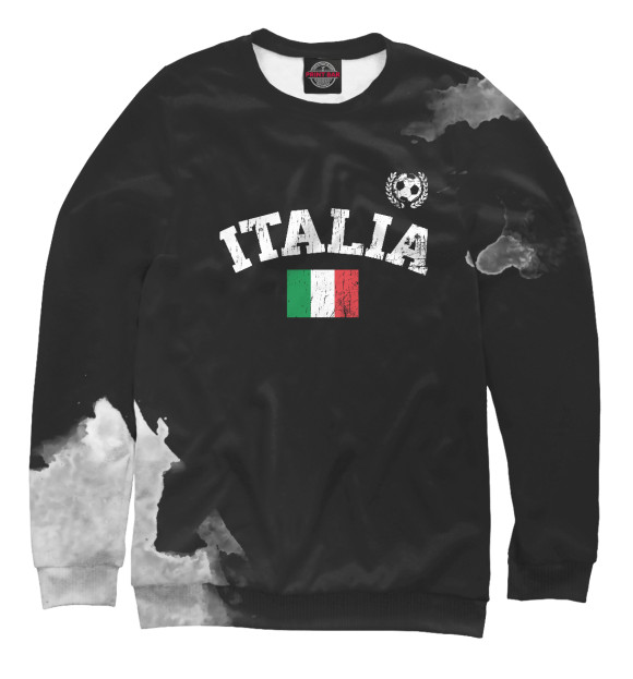 Свитшот для мальчиков с изображением Italia Soccer цвета Белый