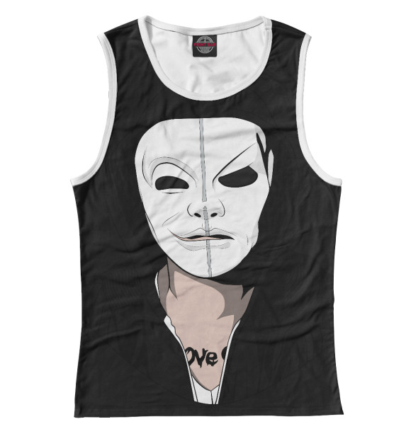 Майка для девочки с изображением Hollywood Undead Da Kurlzz SS art3 цвета Белый