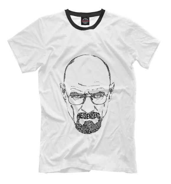 Мужская футболка с изображением Хайзенберг цвета Молочно-белый