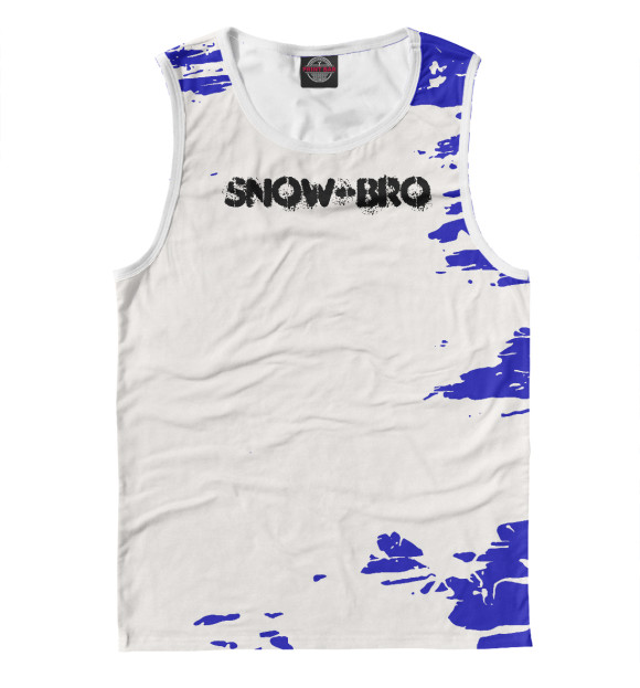 Мужская майка с изображением Snow-Bro цвета Белый