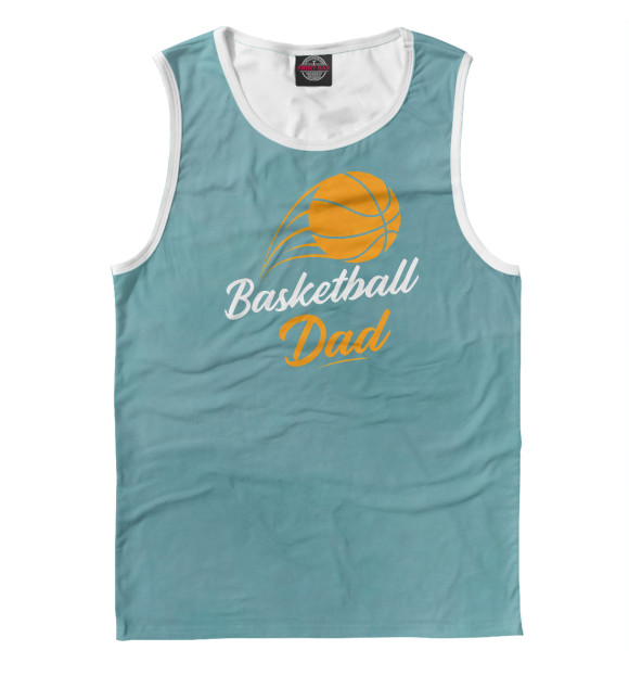 Майка для мальчика с изображением Mens Fathers Day Basketball цвета Белый