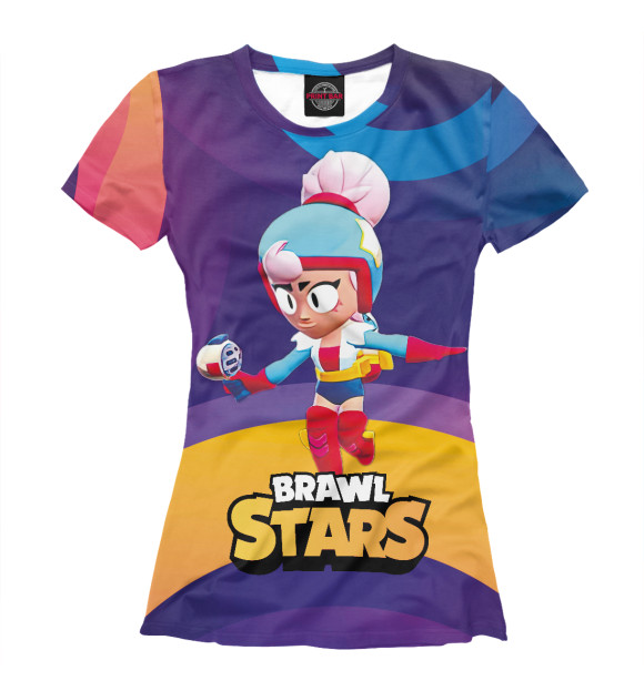 Футболка для девочек с изображением Джанет Janet BrawlStars цвета Белый