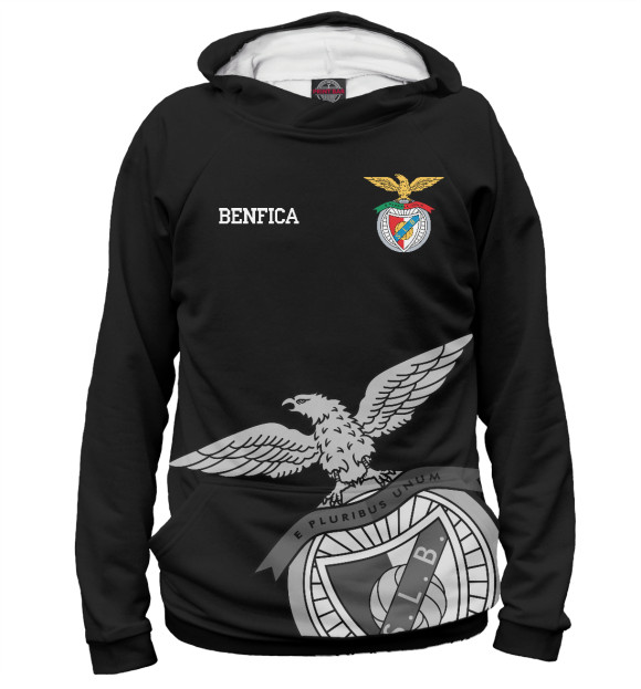 Женское худи с изображением Benfica цвета Белый