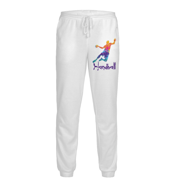 Мужские спортивные штаны с изображением Handball цвета Белый