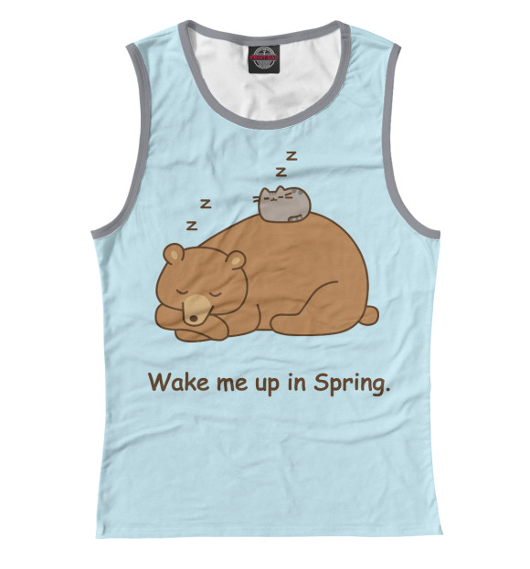 Майка для девочки с изображением Spring цвета Белый