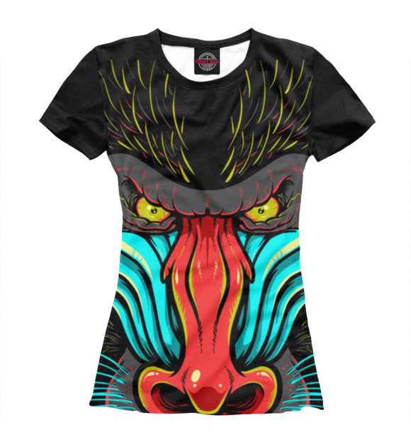 Женская футболка с изображением Ярость цвета Белый