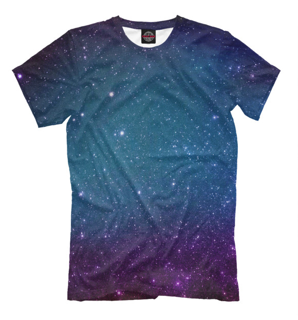 Мужская футболка с изображением Звёзды цвета Молочно-белый