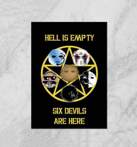 Плакат с изображением HU 6 Devils Are Here цвета Белый