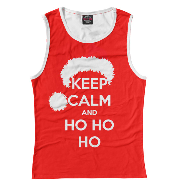Майка для девочки с изображением Keep calm and ho ho ho цвета Белый