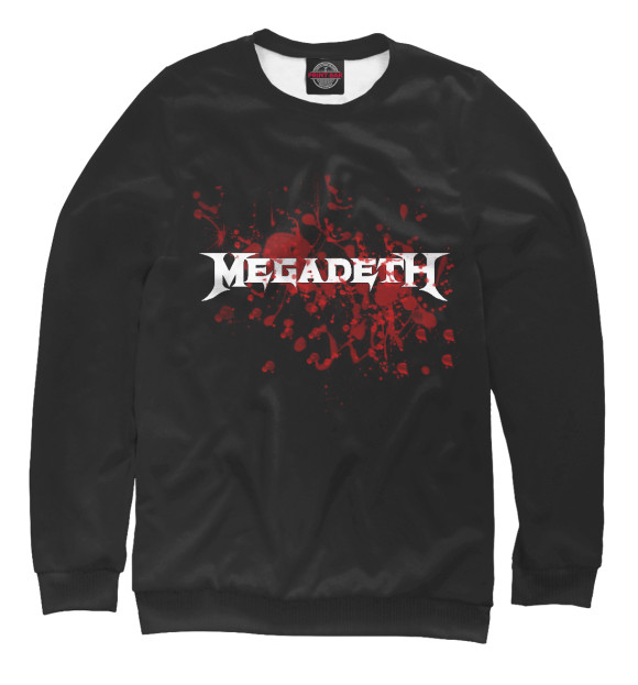 Свитшот для мальчиков с изображением Megadeth цвета Белый