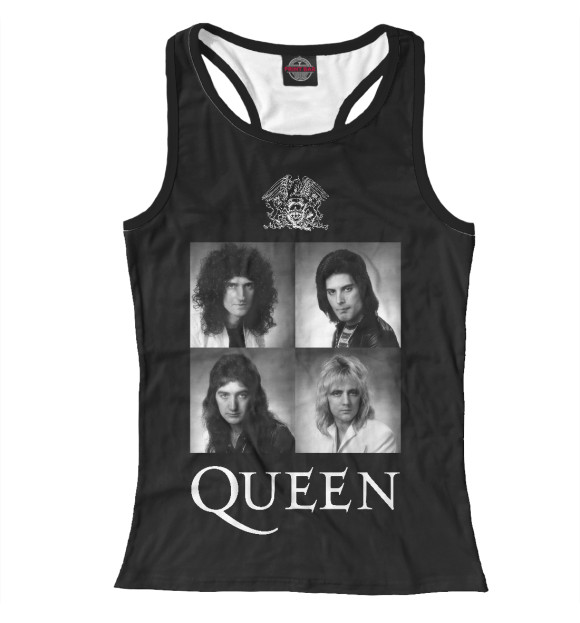 Женская майка-борцовка с изображением Queen цвета Белый