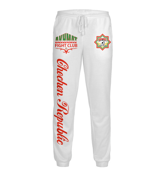 Мужские спортивные штаны с изображением Akhmat Fight Club White цвета Белый