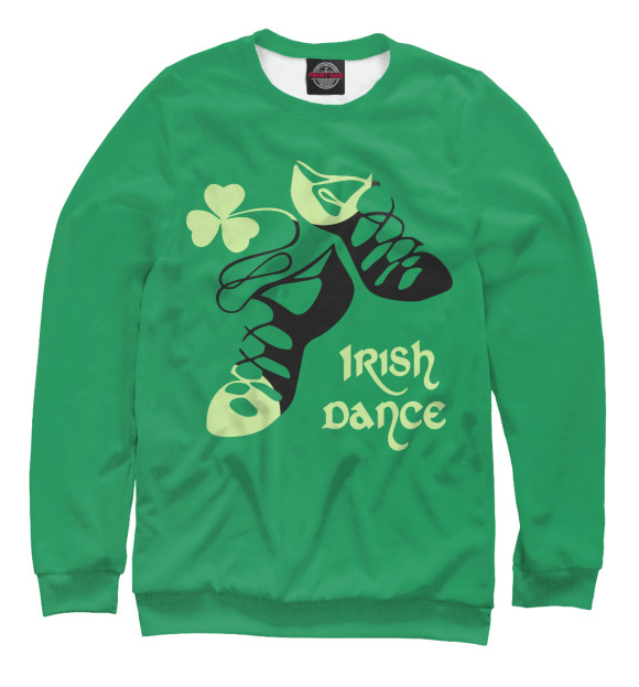 Свитшот для девочек с изображением Ireland, Irish dance цвета Белый