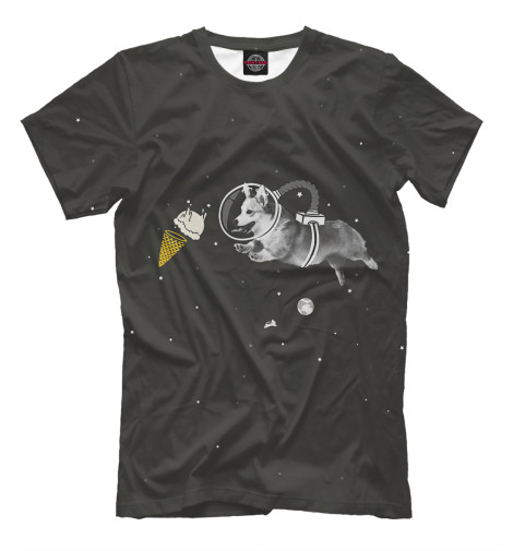 

Футболки Print Bar, Темно-красный, Space Welsh Corgi