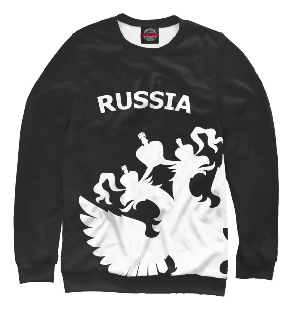 Женский свитшот с изображением Russia Black&White Collection цвета Белый
